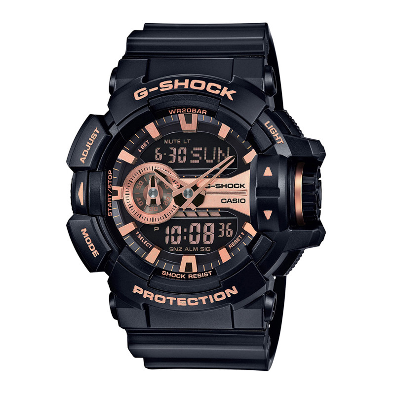 JAM TANGAN  CASIO G-shock Digital Analog Dial Black Resin Strap 
