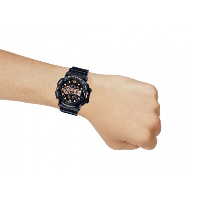 JAM TANGAN  CASIO G-shock Digital Analog Dial Black Resin Strap 