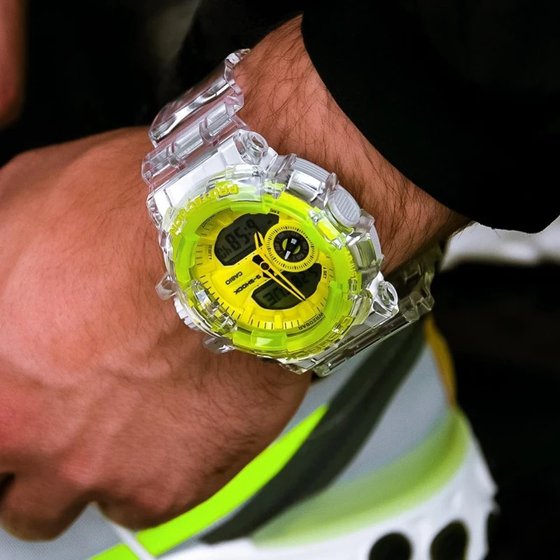 G-shock Special Color Digital Analog Dial White Transparent Resin Strap foto 4