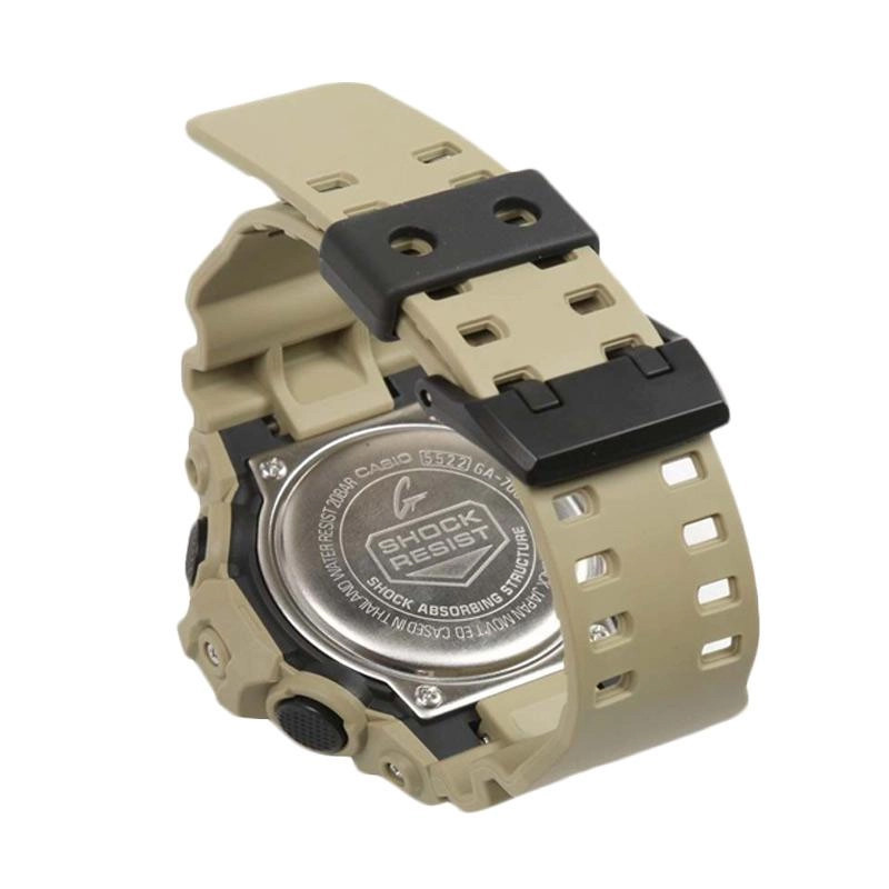 JAM TANGAN  CASIO G-Shock Digital Analog Dial Tan Resin Strap