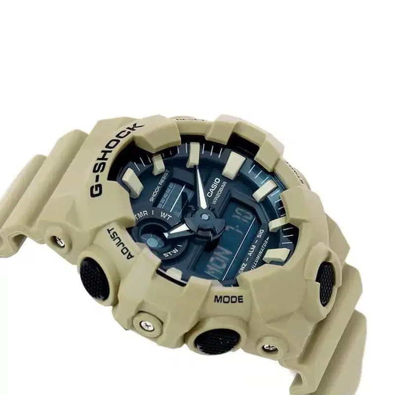 JAM TANGAN  CASIO G-Shock Digital Analog Dial Tan Resin Strap