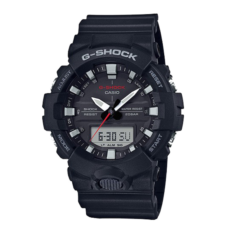 JAM TANGAN  CASIO G-shock Digital Analog Dial Black Resin Strap