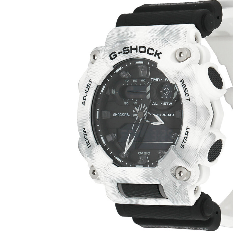 JAM TANGAN  CASIO G-Shock Grunge Snow Camouflage Resin Band