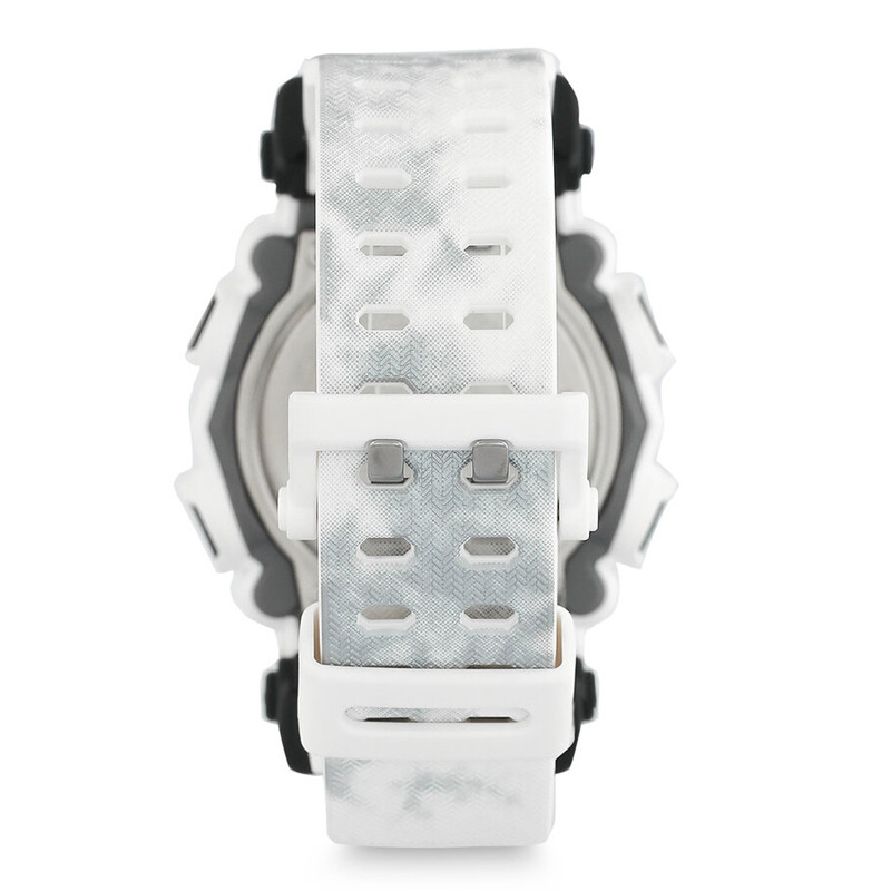 JAM TANGAN  CASIO G-Shock Grunge Snow Camouflage Resin Band