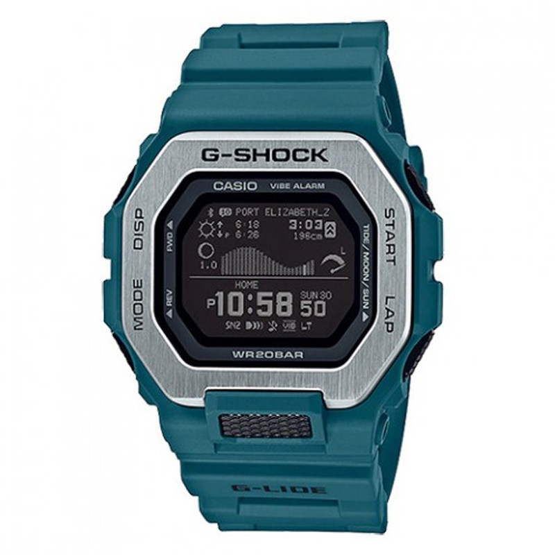 JAM TANGAN  CASIO G-Shock G-Lide Digital Dial Tosca Resin Strap