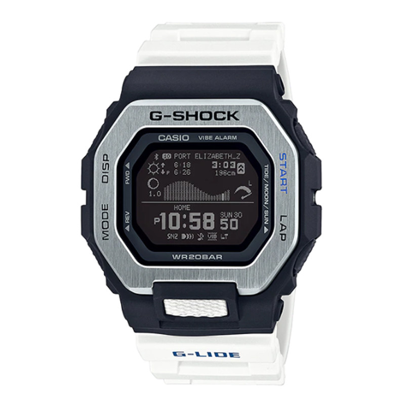 JAM TANGAN  CASIO G-Shock G-Lide Digital Dial White Resin Strap
