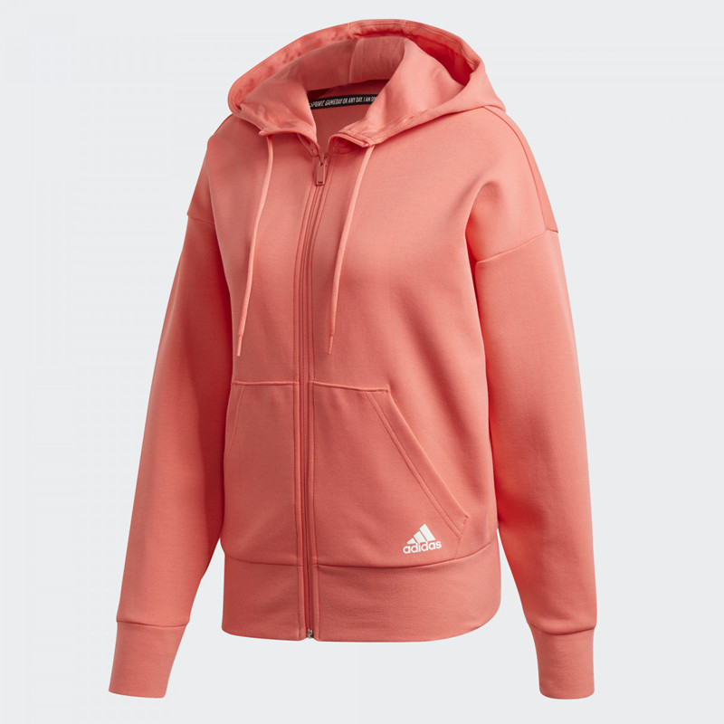 BAJU TRAINING ADIDAS Wmns 3-Stripes Doubleknit Full Zip Scuba Hoodie