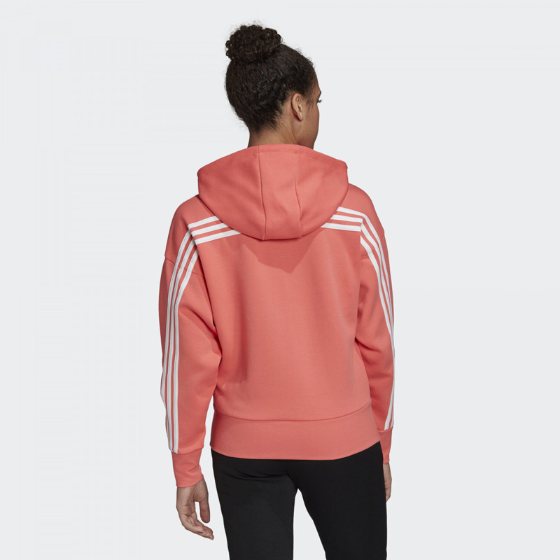 BAJU TRAINING ADIDAS Wmns 3-Stripes Doubleknit Full Zip Scuba Hoodie