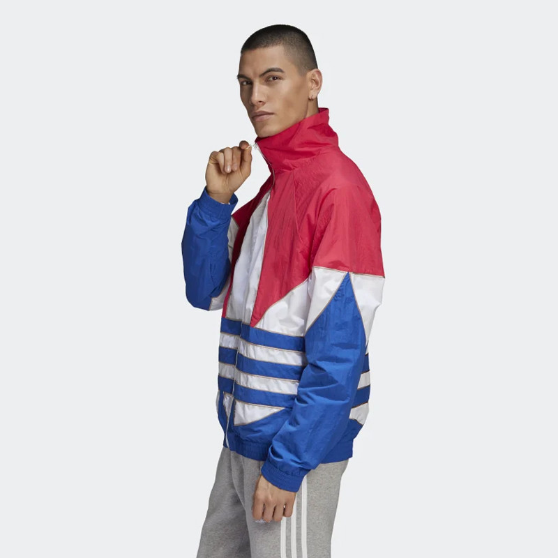 BAJU SNEAKERS ADIDAS Big Trefoil Outline Woven Colorblock Track Top