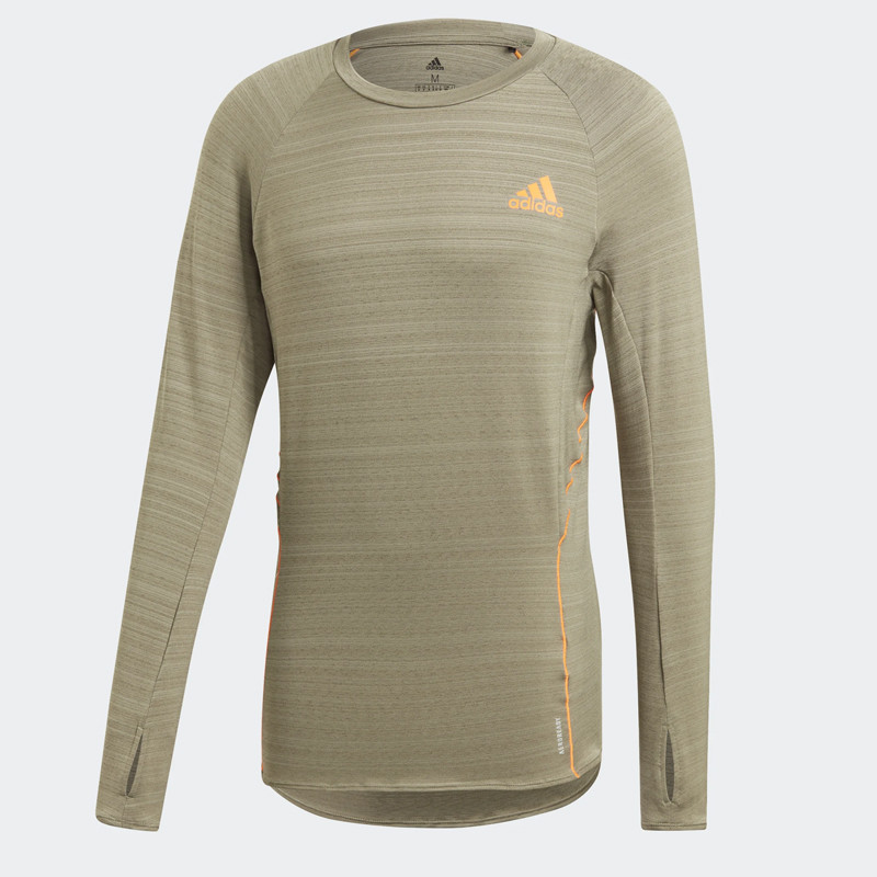 Baju Training Adidas Runner Long Sleeve Tee Legacy Green