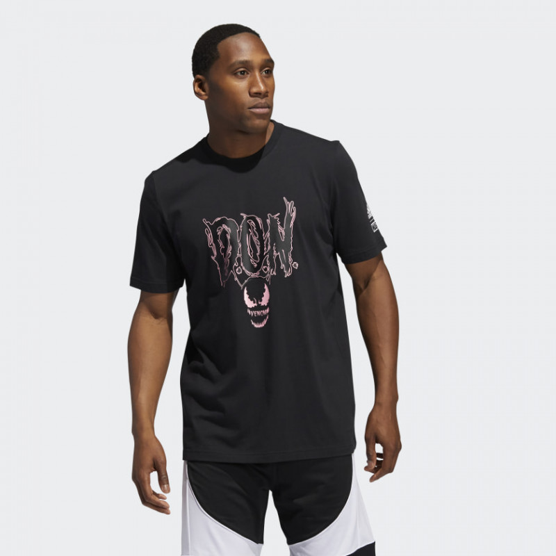 BAJU BASKET ADIDAS D.O.N. ISSUE #2 X MARVEL VENOM TEE