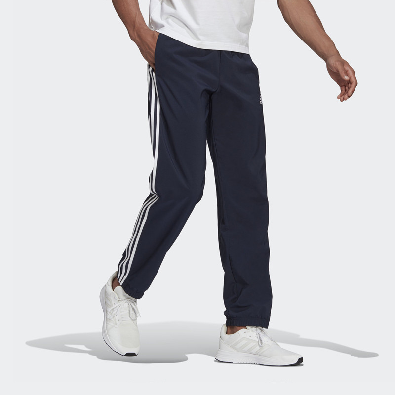 CELANA TRAINING ADIDAS AEROREADY ESSENTIALS ELASTIC CUFF 3-STRIPES PANTS