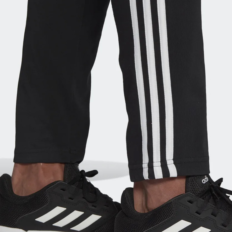 CELANA TRAINING ADIDAS ESSENTIALS SINGLE JERSEY TAPERED OPEN HEM 3-STRIPES PANTS