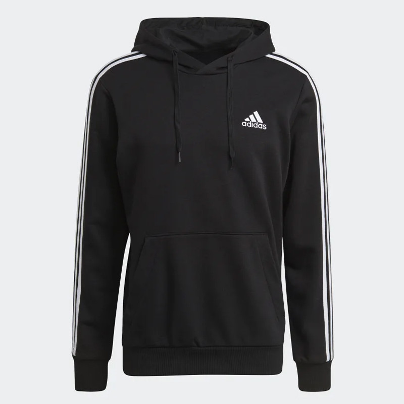 Baju Training Adidas Essentials 3-stripes Hoodie Black