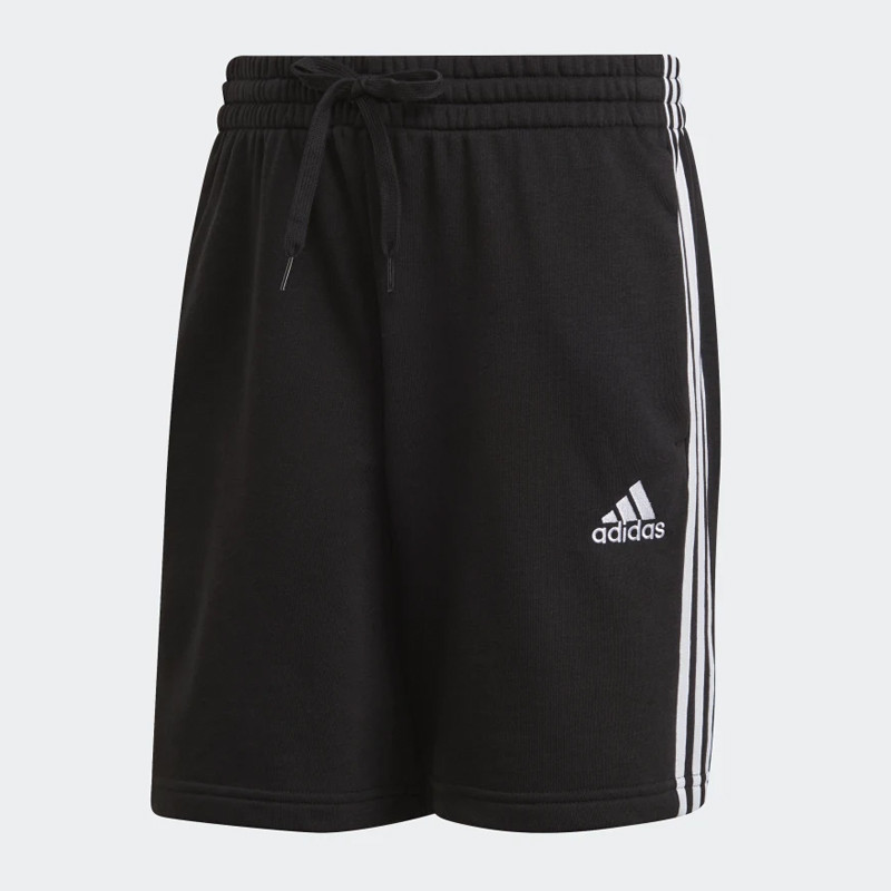 Celana Sneakers Adidas Essentials French Terry Stripes Shorts Black