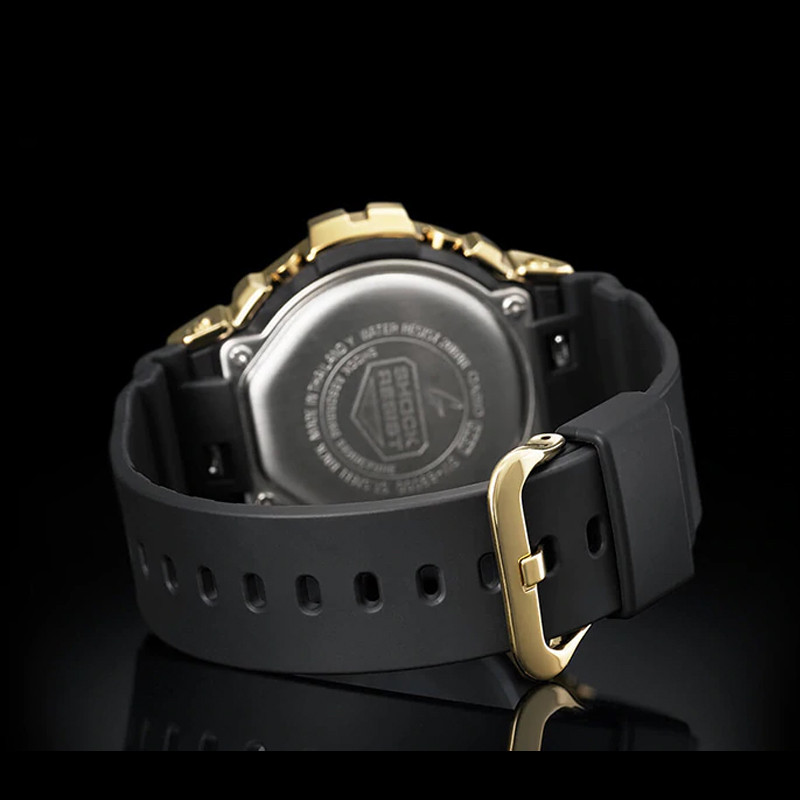 JAM TANGAN  CASIO G-Shock Metal Covered Gold Digital Dial Resin Strap
