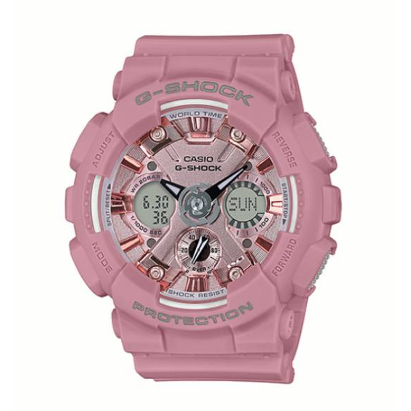 Jual JAM TANGAN Pria CASIO G Shock S Series Digital Analog Dial Pink Resin Strap Pink Original Termurah di Indonesia Ncrsport