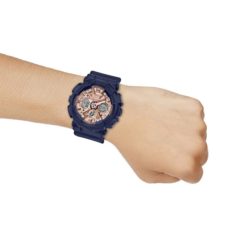 JAM TANGAN  CASIO G-Shock Digital Analog Dial Navy Resin Strap