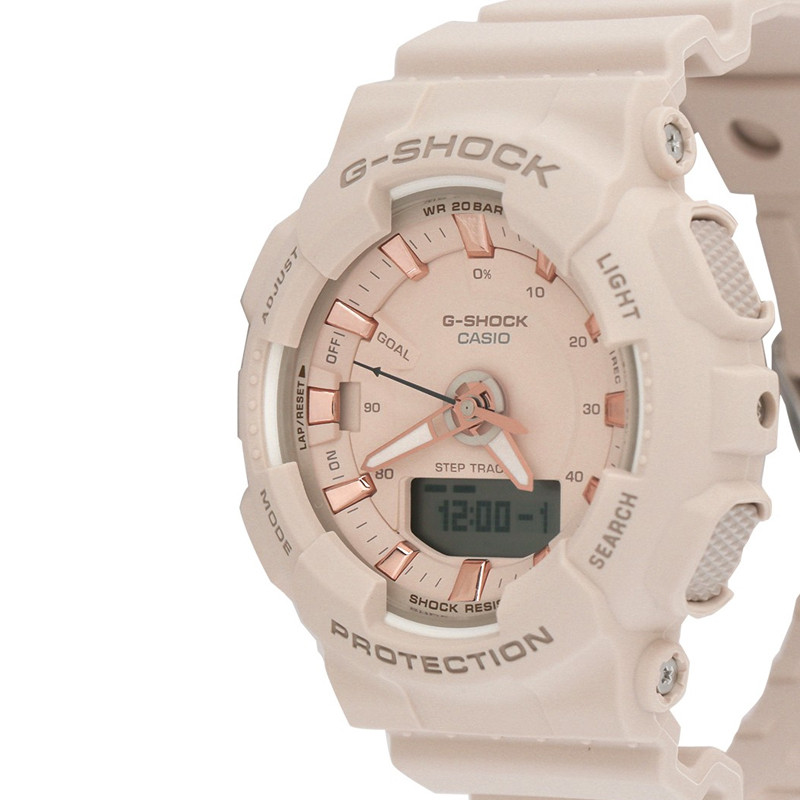 G-Shock S Series Step Tracker Digital Analog Dial Beige Resin Strap foto 2