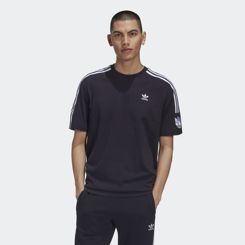 BAJU SNEAKERS ADIDAS Adicolor 3D Trefoil 3-Stripes Tee