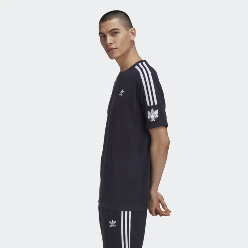 BAJU SNEAKERS ADIDAS Adicolor 3D Trefoil 3-Stripes Tee