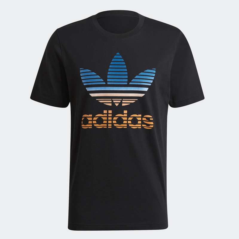 Baju Sneakers Adidas Trefoil Ombre Tee Black