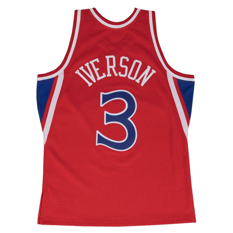 BAJU BASKET MITCHELL N NESS Allen Iverson Philadelphia 76ers Road 1996-97 Swingman Jersey