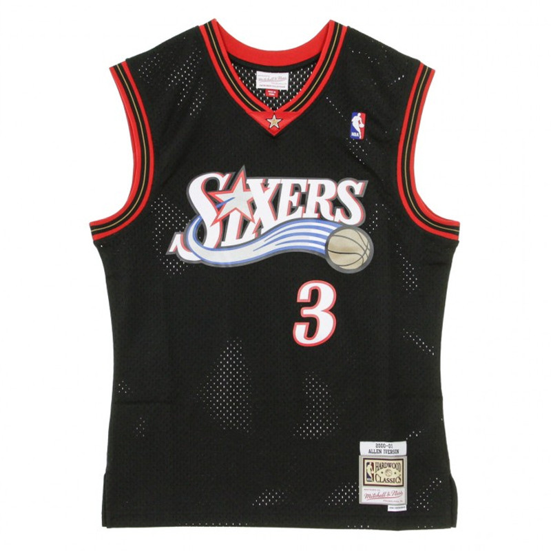 BAJU BASKET MITCHELL N NESS Philadelphia 76ers Road 2000-01 Allen Iverson Swingman Jersey