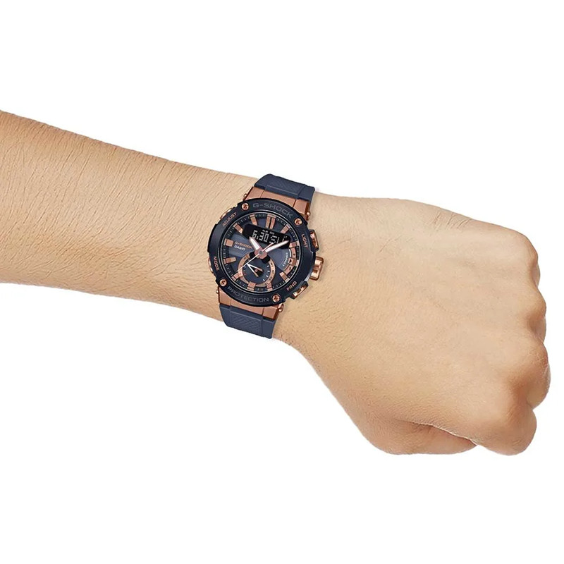 JAM TANGAN  CASIO G-shock G-Steel Series Digital Analog Dial Grey Resin Strap