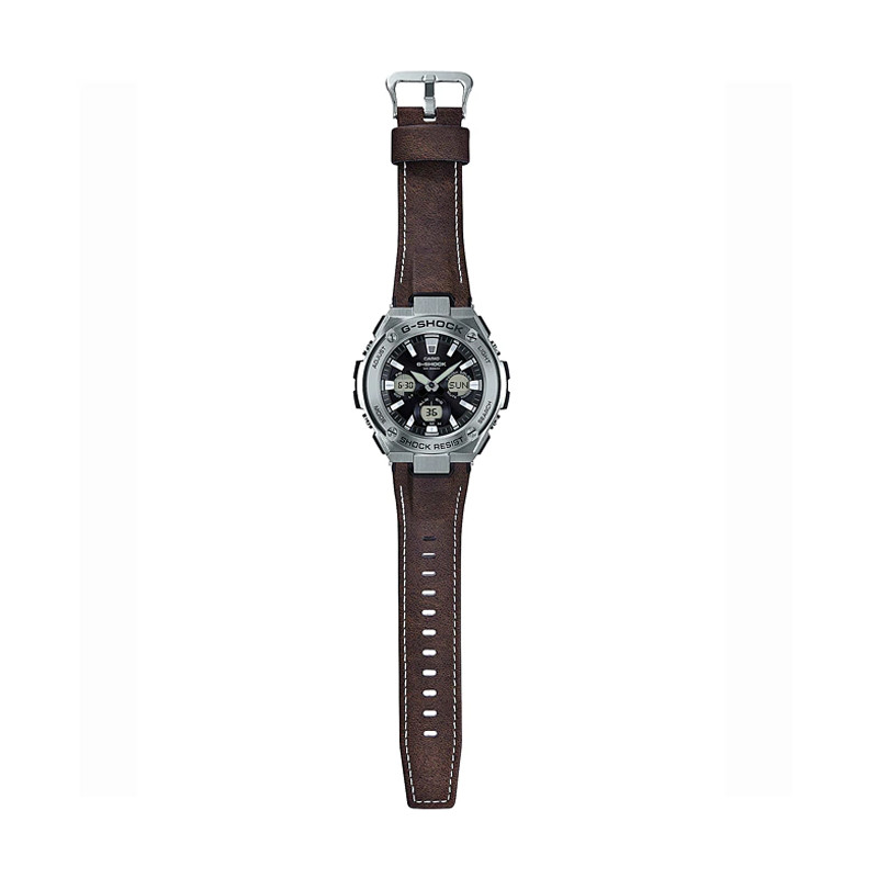 JAM TANGAN  CASIO G-shock G-steel Leather Strap
