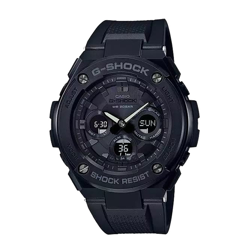 JAM TANGAN  CASIO G-shock G-Steel Series Tough Solar Black Rubber Strap