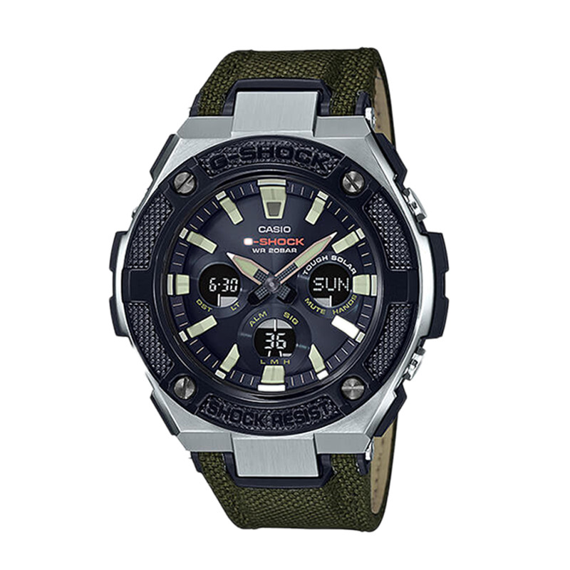 JAM TANGAN  CASIO G-shock G-Steel Series Digital Analog Dial Nylon Strap