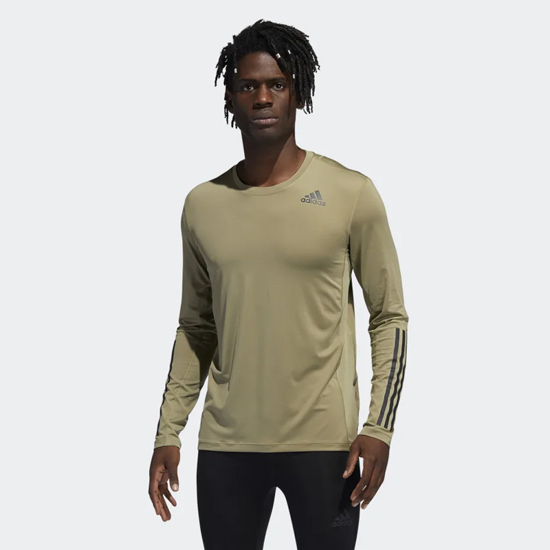 Techfit 3-Stripes Fitted Long Sleeve Tee foto 2