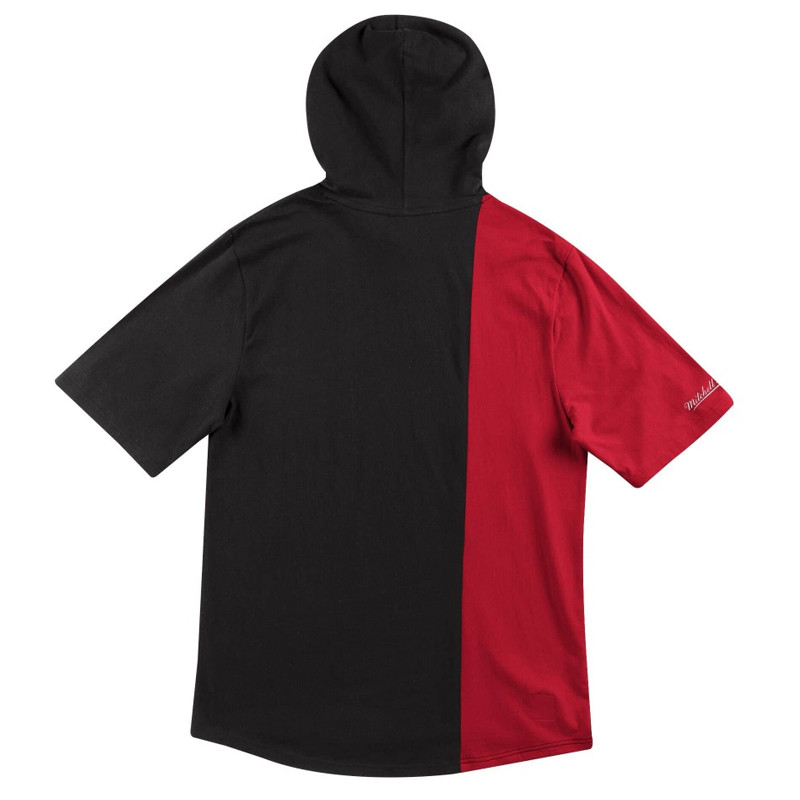 BAJU BASKET MITCHELL N NESS Split Chicago Bulls NBA Finals Short Sleeve Hoodie