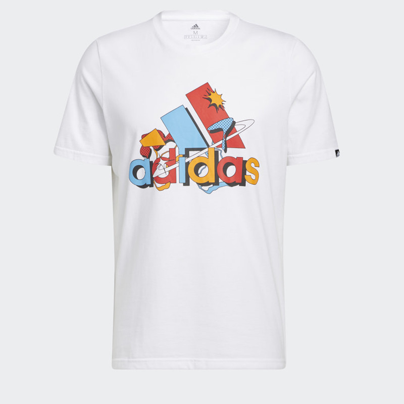 Baju Sneakers Adidas Fluid Badge Of Sport Graphic Tee White - Main Image