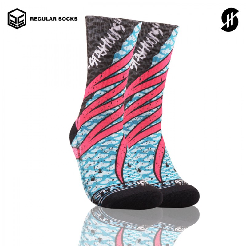 KAOS KAKI BASKET STAY HOOPS Hex Socks