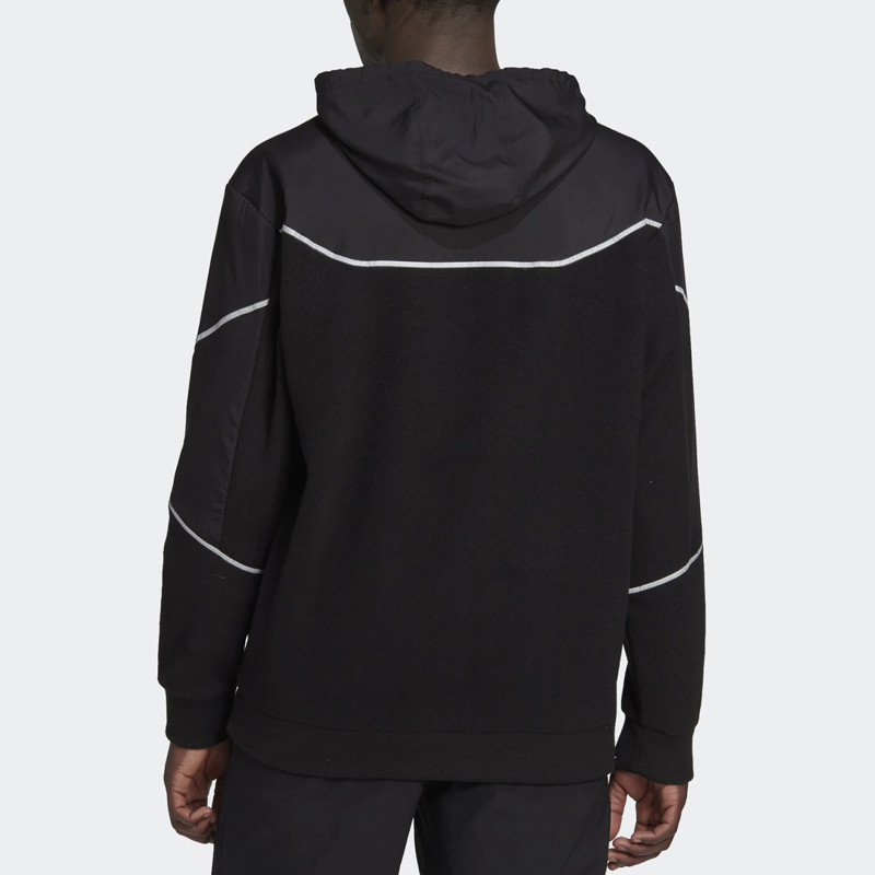 BAJU TRAINING ADIDAS ESSENTIALS REFLECT IN THE DARK POLAR FLEECE HOODIE