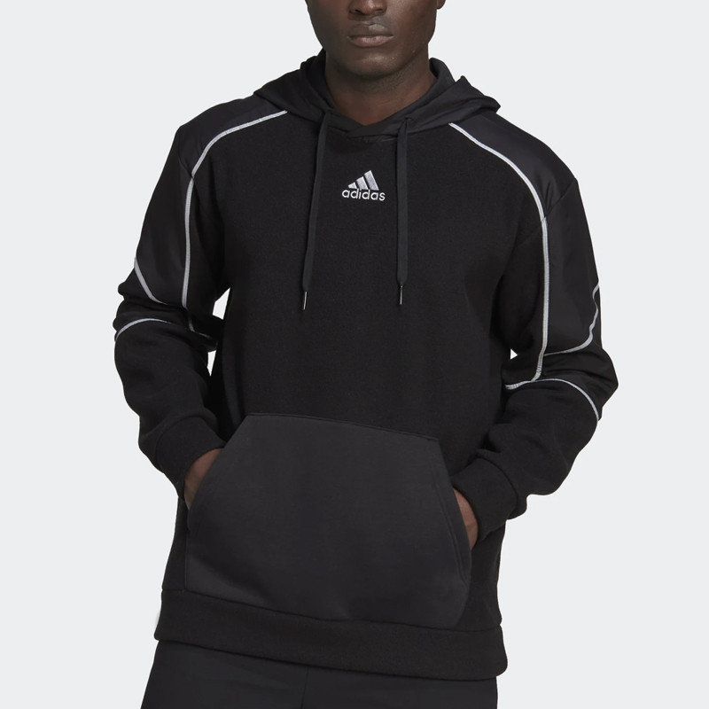 BAJU TRAINING ADIDAS ESSENTIALS REFLECT IN THE DARK POLAR FLEECE HOODIE