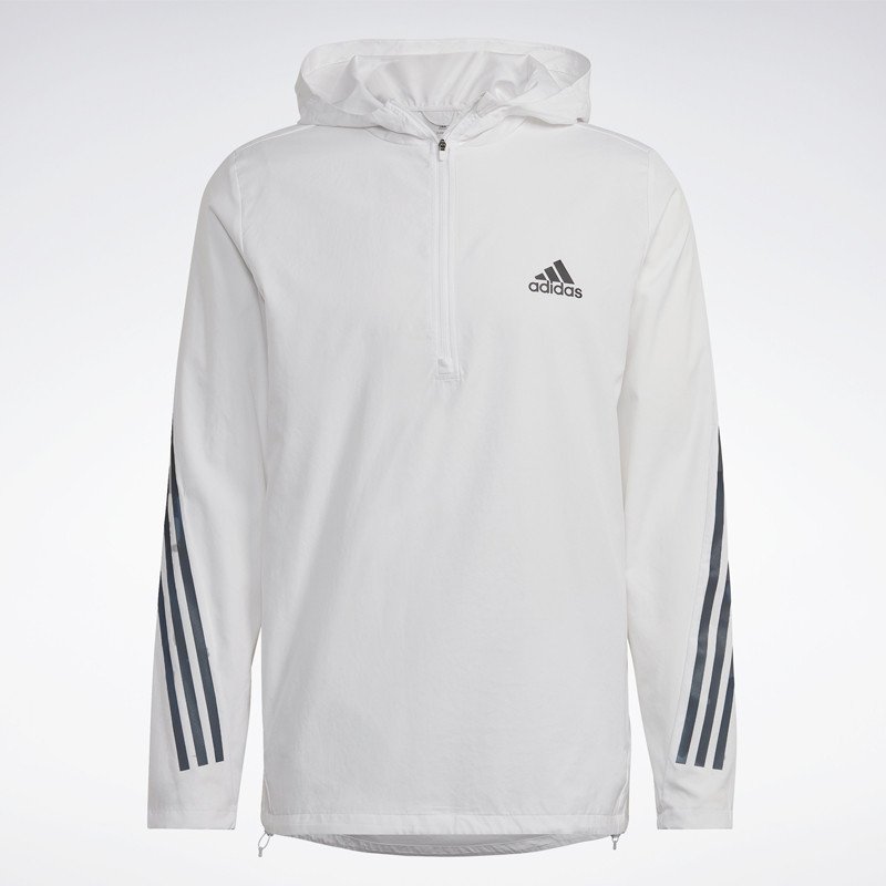 Baju Lari Adidas Run Icons 3-stripes Jacket White