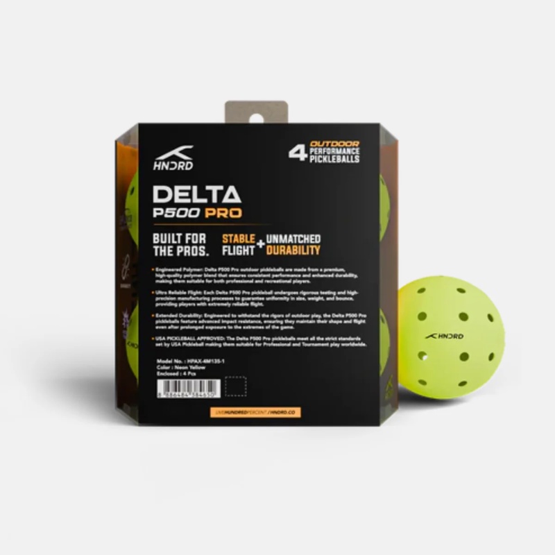 BOLA PICKLEBALL HUNDRED Delta P500 Pro (Pack of 4)
