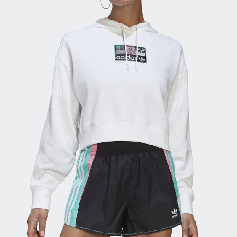 BAJU SNEAKERS ADIDAS Wmns CROP HOODIE