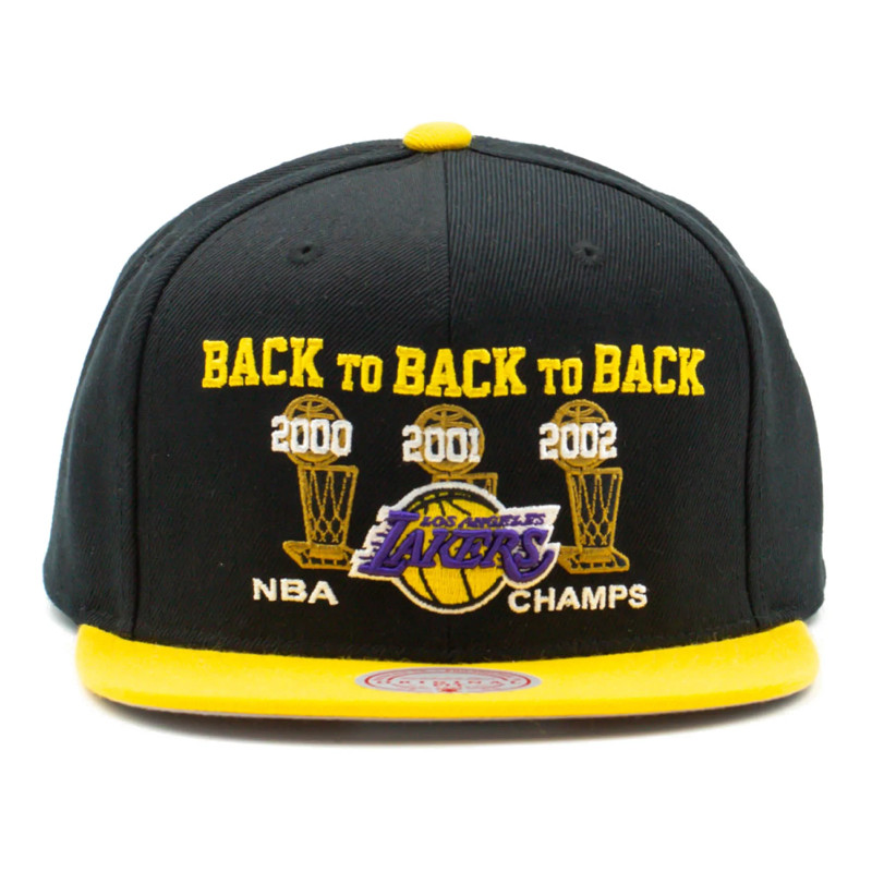 TOPI BASKET MITCHELL N NESS 00-03 Lakers Champs Snapback HWC Los Angeles Lakers