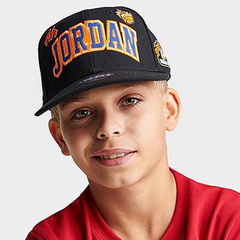 Jual TOPI BASKET Anak AIR JORDAN Patch Pack Flat Brim Kids Cap Black ...