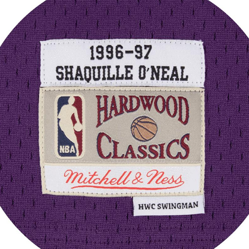 BAJU BASKET MITCHELL N NESS Shaquille O'Neal Los Angeles Lakers 1996-97 Road Swingman Jersey