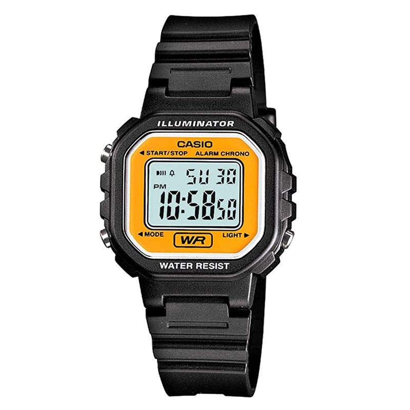 JAM TANGAN  CASIO Black Chronograph Alarm LCD