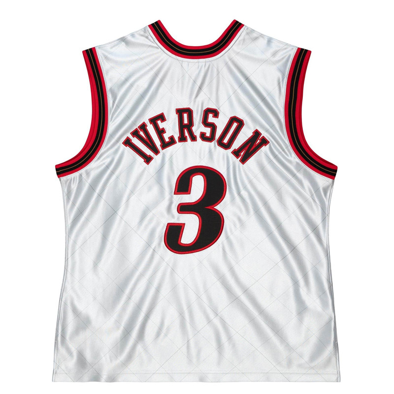 BAJU BASKET MITCHELL N NESS 75th Platinum Swingman Allen Iverson Philadelphia 76ers 2000-01 Jersey