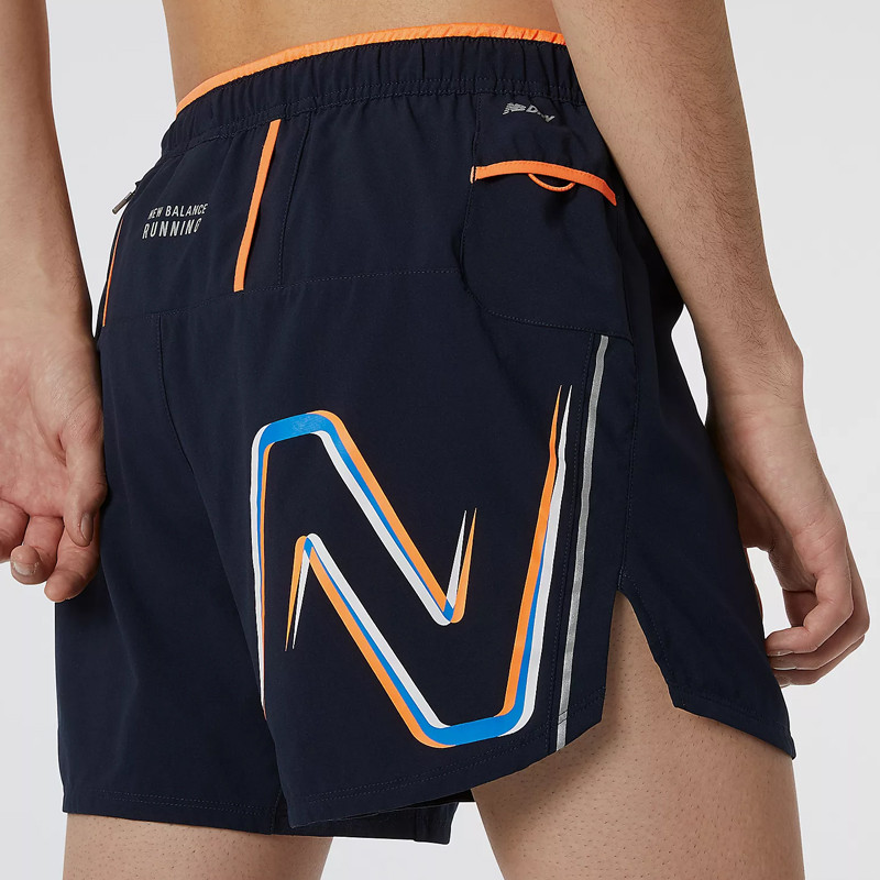 CELANA LARI NEW BALANCE Graphic Impact Run 5 Inch Shorts