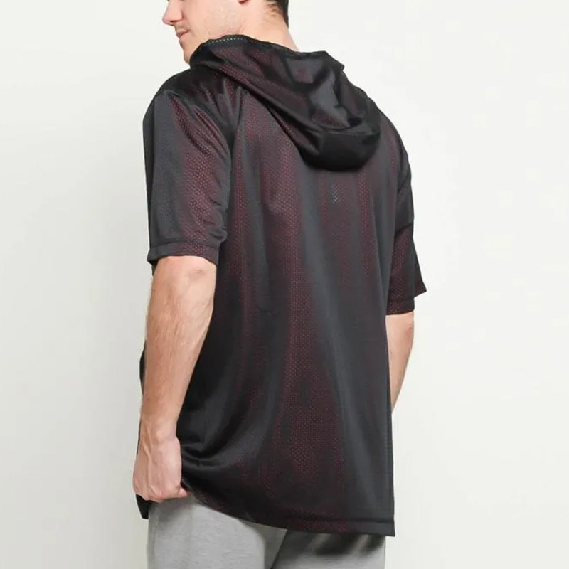BAJU BASKET MITCHELL N NESS Chicago Bulls Short Sleeve Hooded Air Mesh Tee