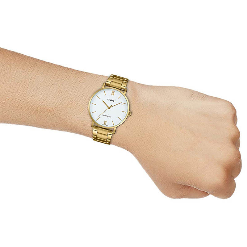 JAM TANGAN  CASIO Enticer Analog White Dial Watch