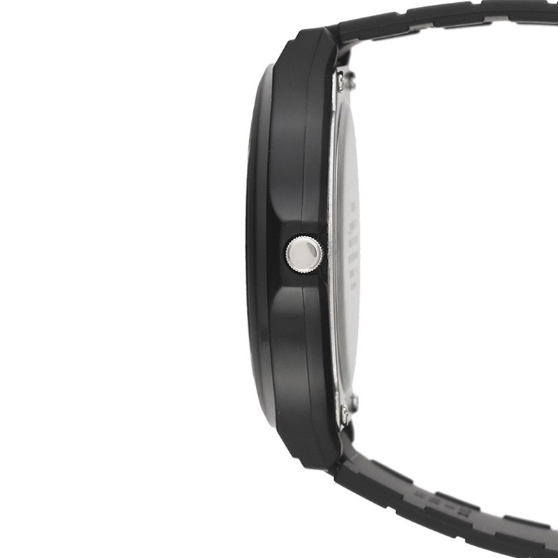 Black Dial Rubber Band Analog Watches foto 2